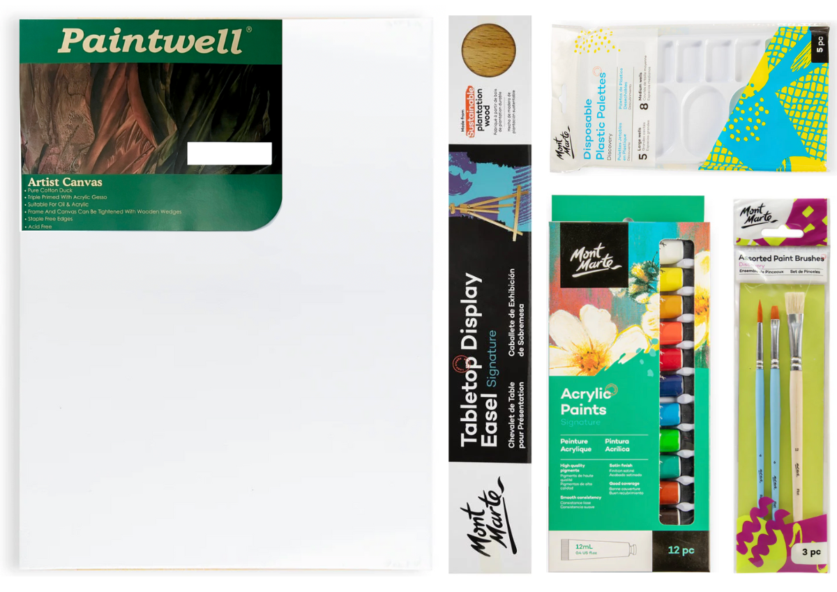 Paint & Sip Kit with Easel